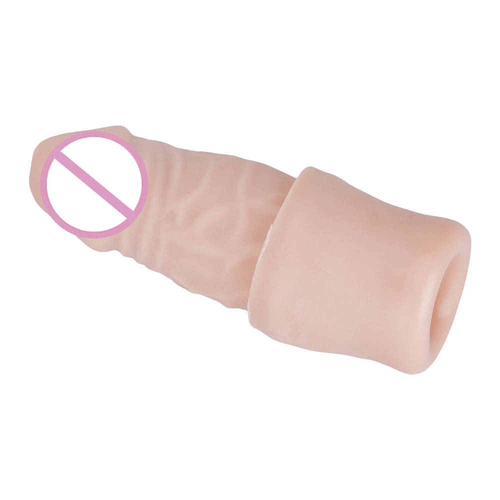 Мягкий реалистичный пенис ремешки полый Удлинение Утолщение рукав многоразовый