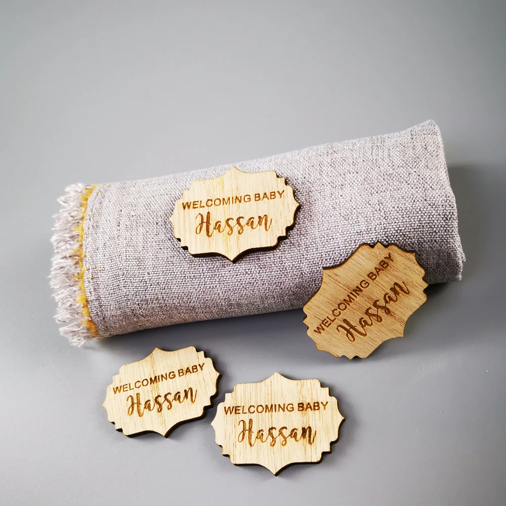 20Pls персонализированные Выгравированные деревенские крестины деревянные вина