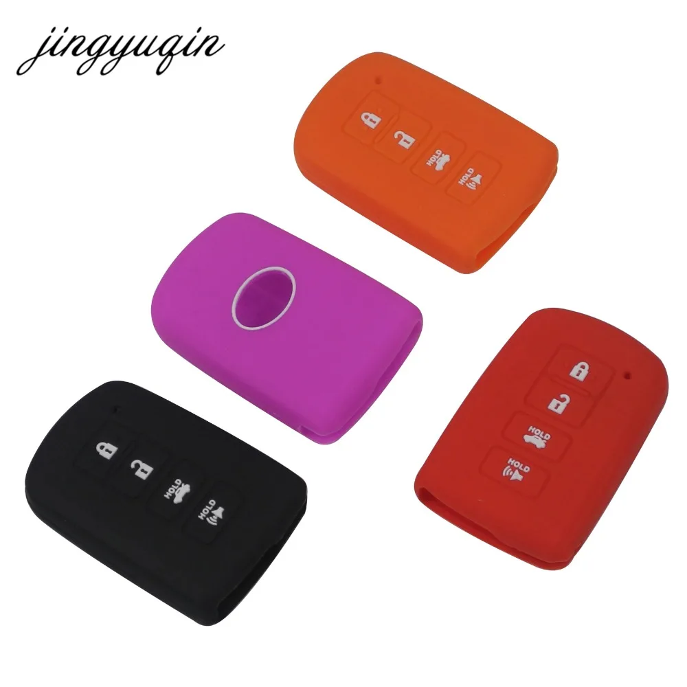jingyuqin 30pcs/lot For Toyota Camry RAV4 Avalon Corolla Altis 4 Button Remote Silicone Case Smart Key Cover