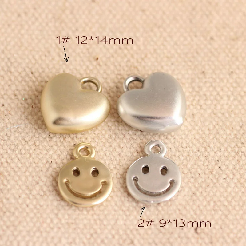 

10pcs/lot Zinc Alloy Gold Silver Mini Sweet Hollow Love Heart Shape Charms For DIY Earrings Jewelry Making Accessories YZ267