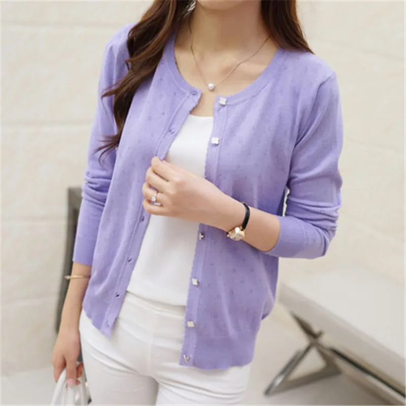 Новый свитер женский кардиган вязаный пальто с длинным рукавом крючком Женский Повседневный Кардиган