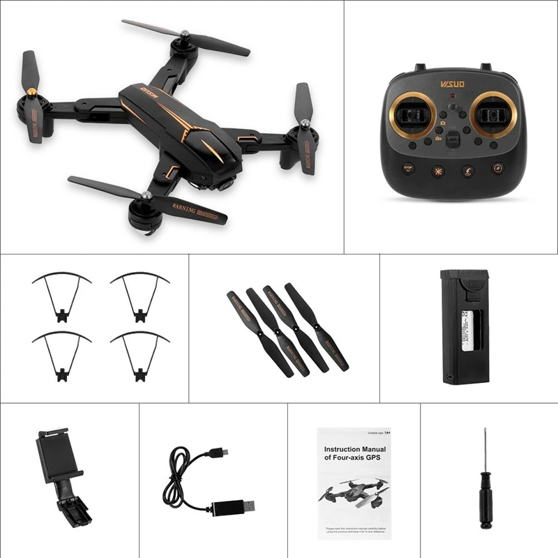 Visuo Xs812 Gps 5g Wifi Fpv 5 Мп Hd камера режим удержания высоты складной Радиоуправляемый