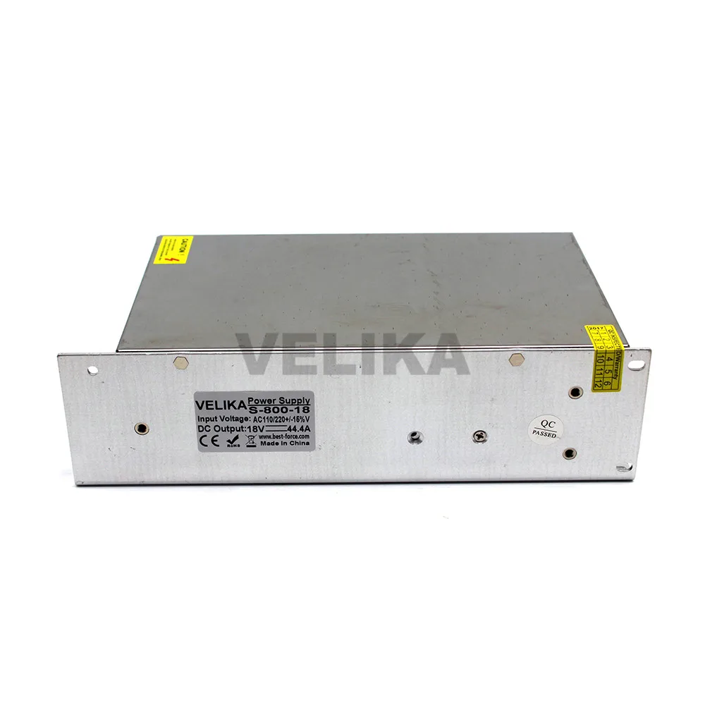 Одиночный выход DC18V трансформатор напряжения AC110V 220V к 44.4A 800W импульсный источник