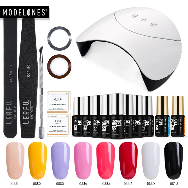 Modelones 16 шт./лот УФ Гель лак для ногтей набор умный датчик быстрое лечение