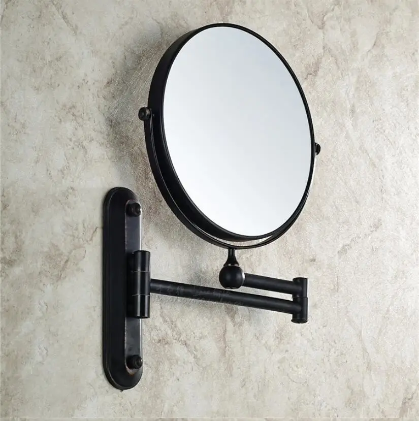 Bathroom Mirror Wall Mounted 8 inch Brass 3X/1X Magnifying Mirror Folding Rose gold/Gold Makeup Mirror Cosmetic Mirror Lady Gift