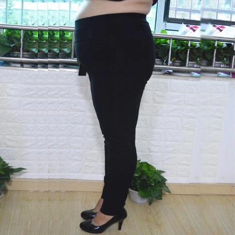 Женские офисные брюки большого размера 3XL-10XL сексуальные винтажные черные