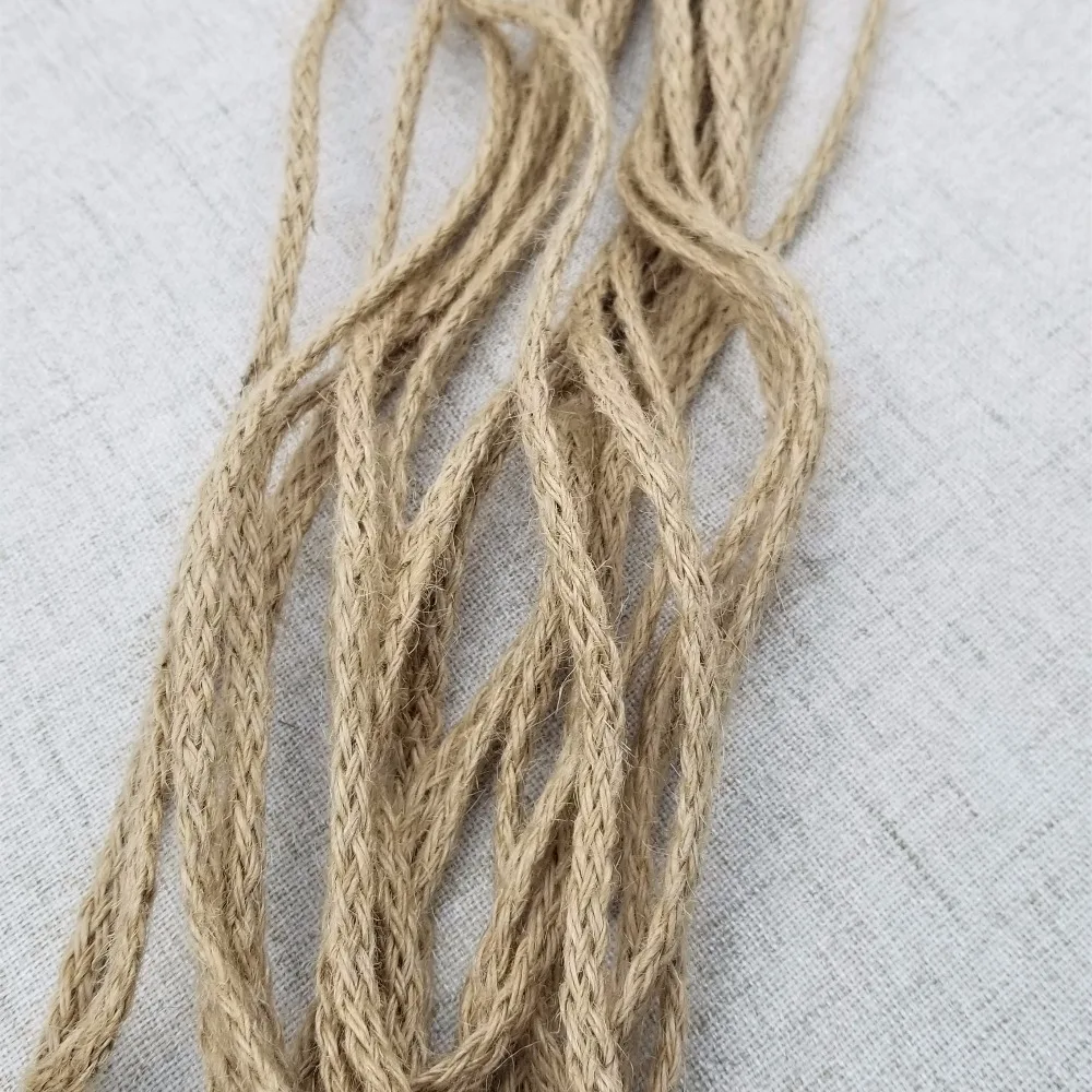 Cheap 10M/lot Natural Burlap Hessian Jute Twine Cord Hemp Rope Vintage Rustic Wedding Decoration Packing Supplies Top Quality | Дом и сад