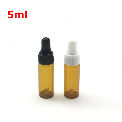 5ml Amber with Mix 1 шт. пустые флаконы с дозатором эфирного масла для ароматерапии 1 мл 2 мл 3 мл 5 мл Янтарный стеклянный жидкий реагент пипетка флакон - Цвет: 5ml Amber with Mix