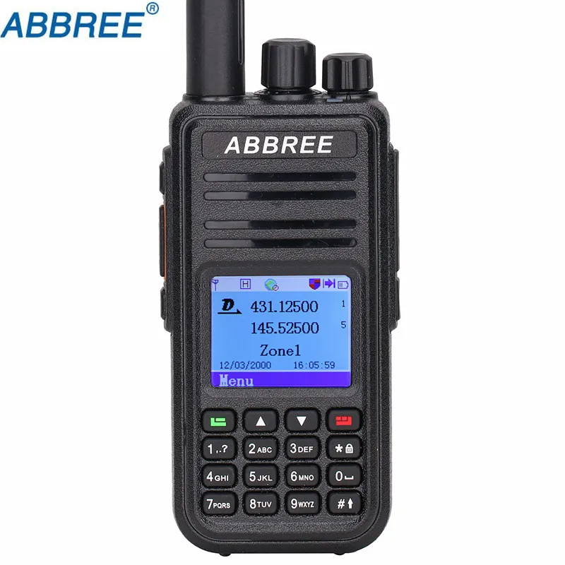 ABBREE DMR рация GPS VHF UHF два диапазона времени много 2 уровня цифровой/аналоговый радио