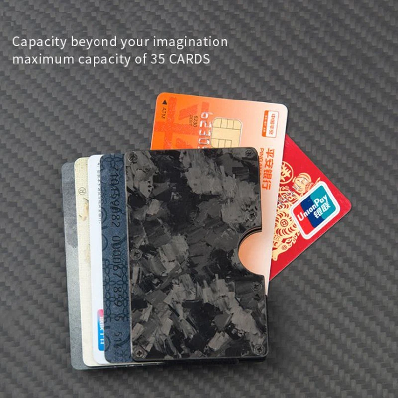 2020 Новый карбоновый металлический держатель для кредитных карт Rfid кошелек
