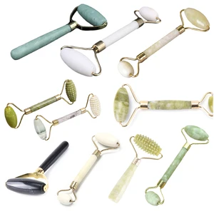 8 стилей с двойной головкой массажный ролик для лица Нефритовое лицо для похудения голова для тела Шея природа устройство Прямая поставка