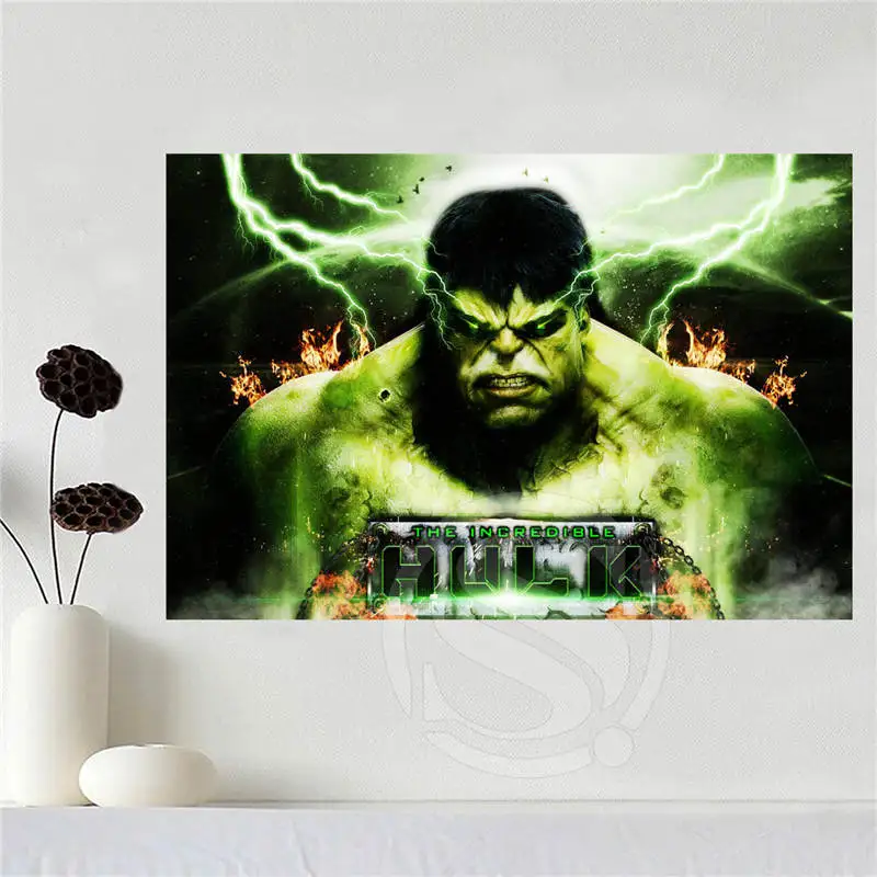 Пользовательские Холст плакат искусство плакат с изображением Халка отделочная ткань для дома ткань стены плакат печать из шелковой ткани с принтом SQ0604 - Цвет: Синий