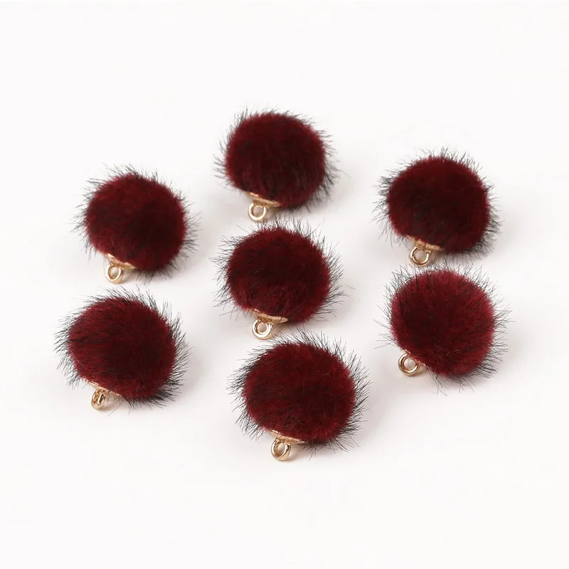 Новинка 2017 модные бусины с меховым покрытием и шариками Очаровательная подвеска