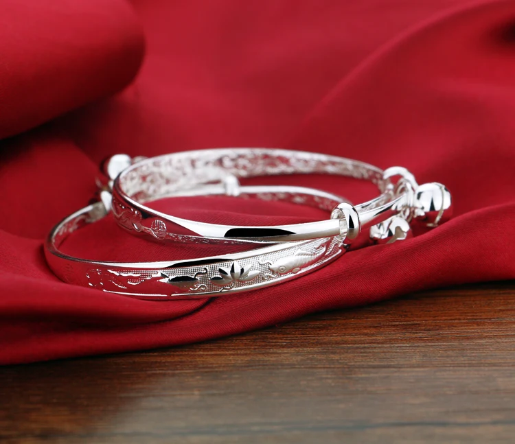 Ребенка 925 серебро браслет парчи карп серебряный для младенца младенческой