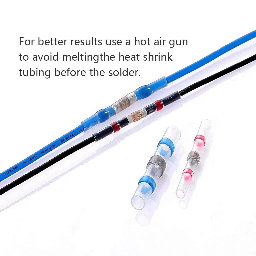 SHGO-65pcs Solder Seal Wire Connectors Heat Shrink Electrical Terminals Assorted Insulated Waterproof Butt Connector set | Инструменты