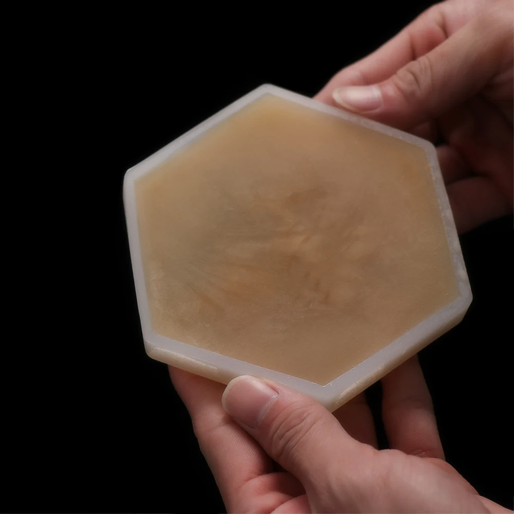Драгоценность силиконовые формы DIY чашки коврик ручной работы формы ремесла эпоксидной смолы геометрическая форма шестиугольная квадратная круглая теплоизоляция