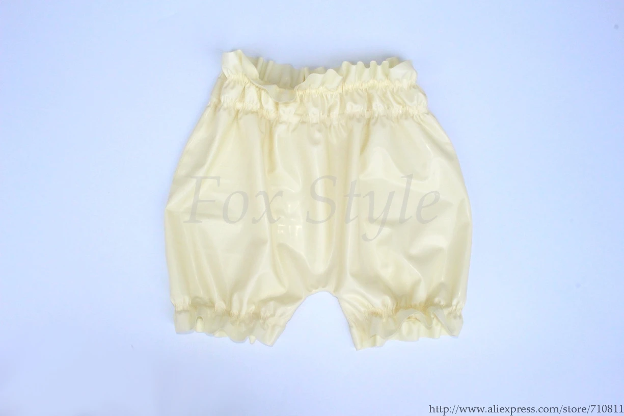 Мужское сексуальное белое нижнее белье латексные шорты резиновые боксеры