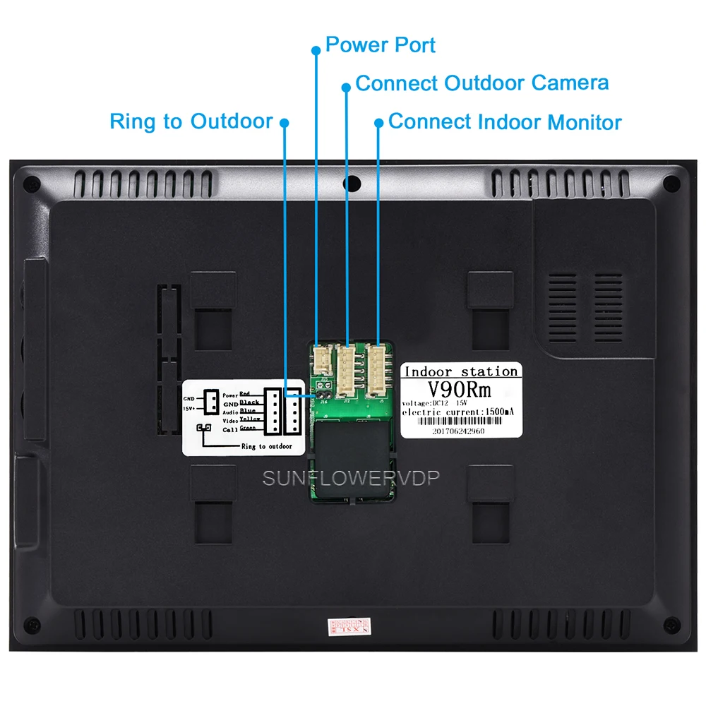 Система контроля доступа клавиатура 12 квартиры кольцо видео дверной звонок с