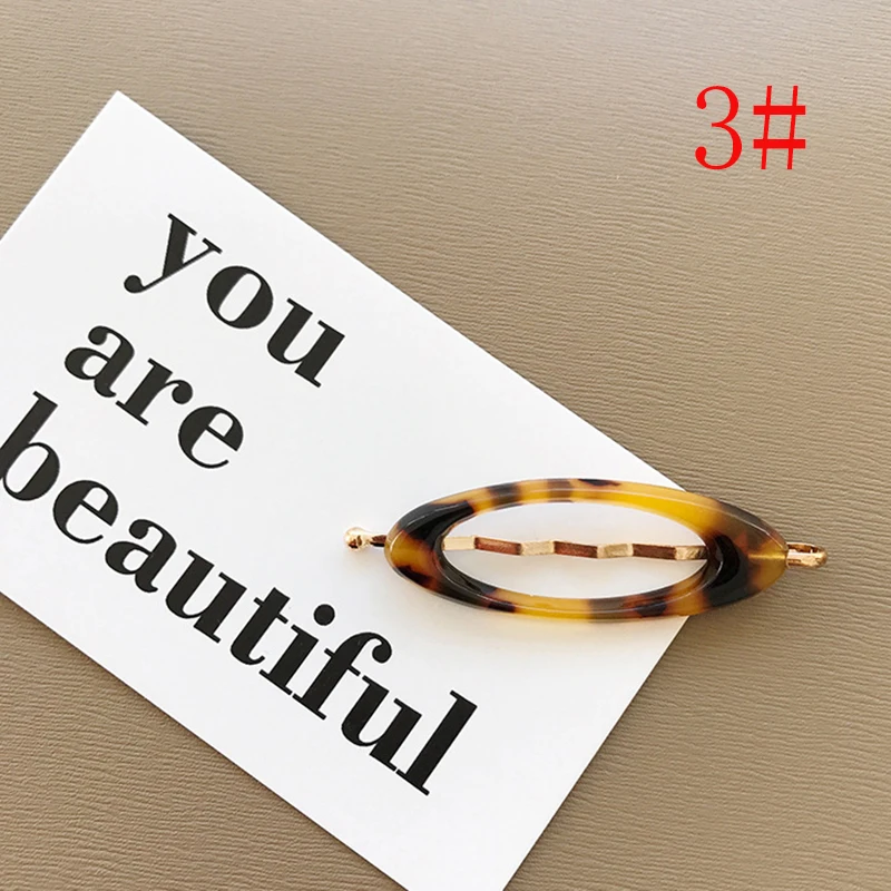 1 шт. красивые женские заколки из смолы мраморные для волос геометрический