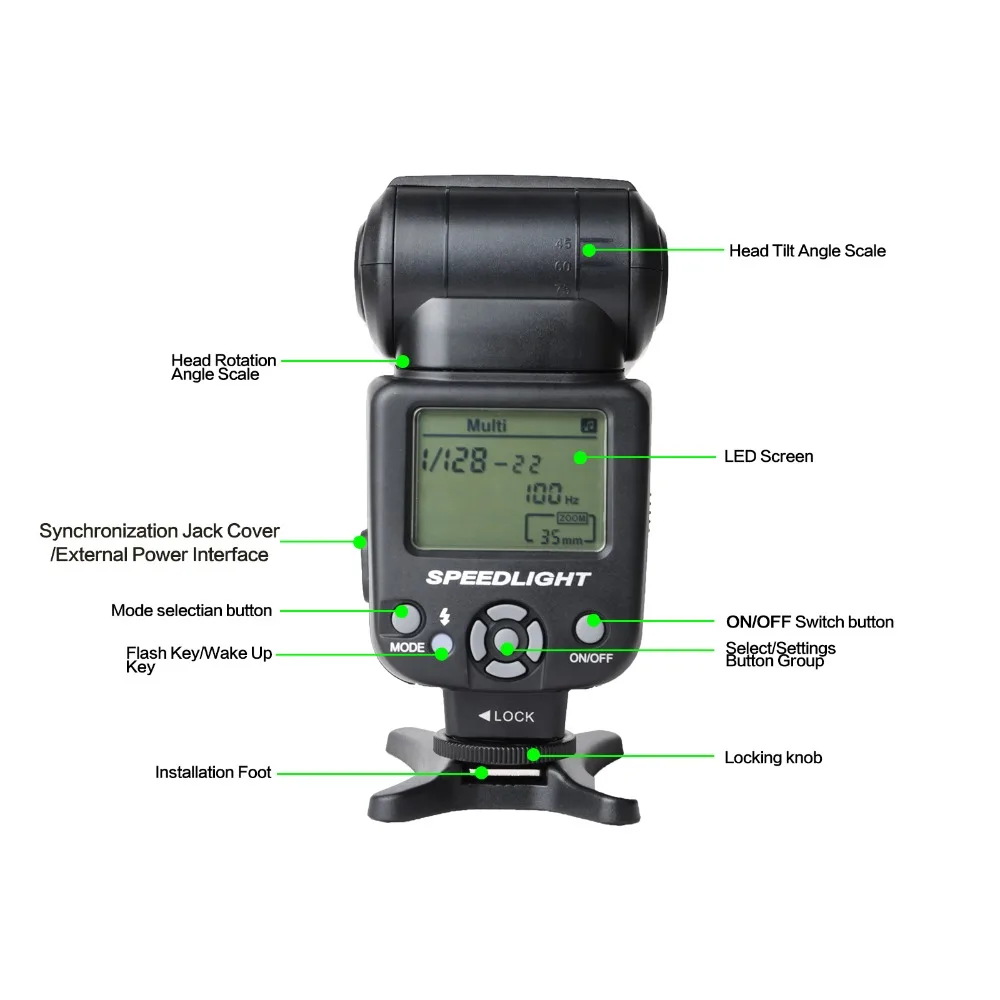 Zomei Беспроводная мини-вспышка zm430 для Pentax Canon и Nikon горячий башмак вспышки Speedlite