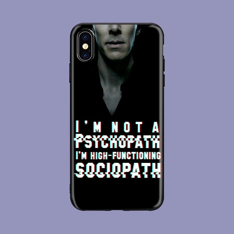 Шерлок 221b baker street черный мягкий чехол для телефона iPhone 8 7 6 6 S Plus X XS MAX 5 5S SE XR Шерлок