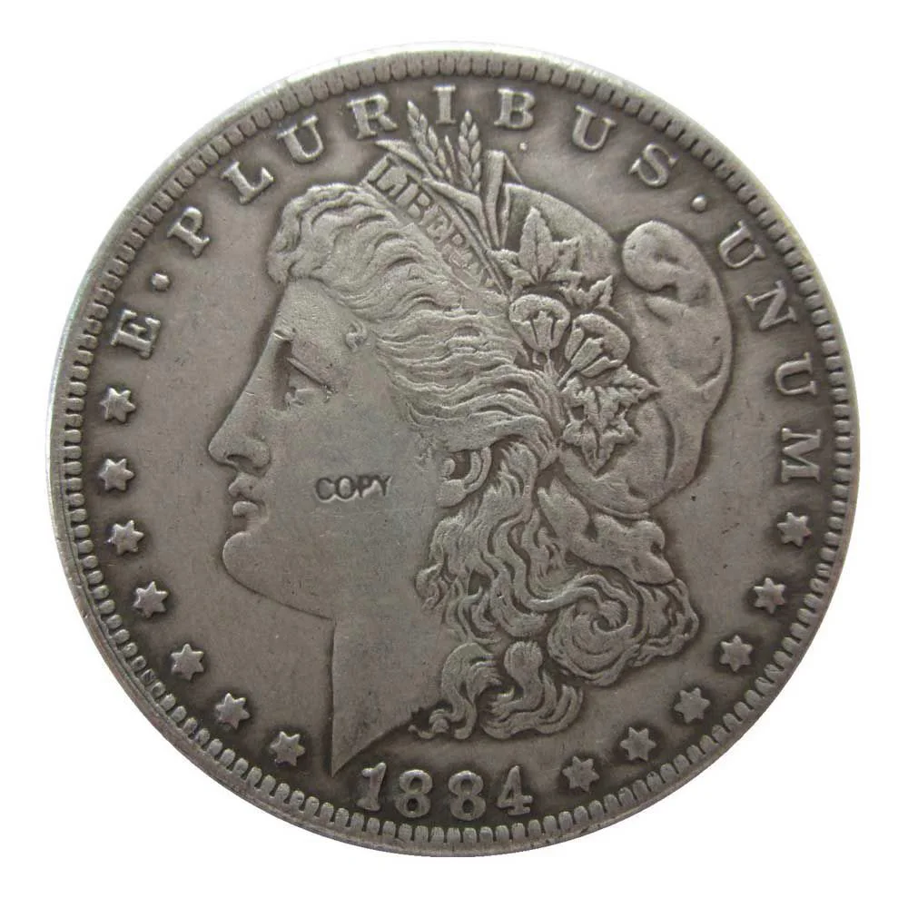 Два уход за кожей лица монеты моргановский доллар 1884/1884 1885/1885 1886/1886 1887/1887 1888 1889 два во главе с монета Двусторонняя долларов кошелек монеты