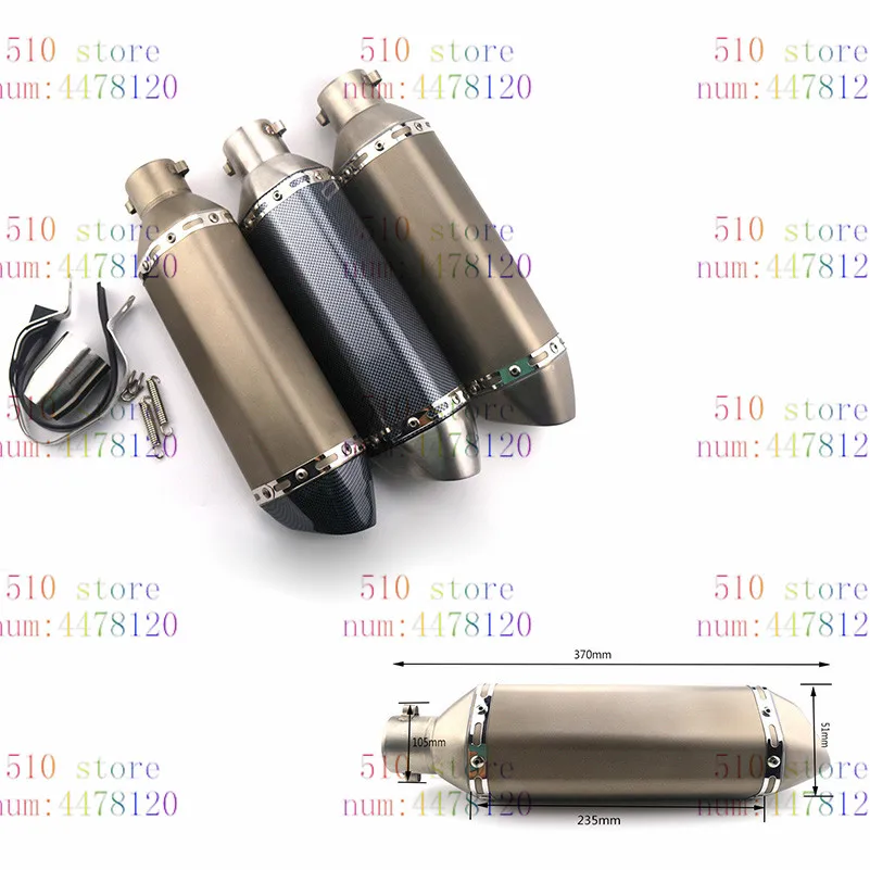 

Универсальная выхлопная труба для мотоцикла 51 мм с глушителем Moto Bike Pot Escape для Yamaha Honda KTM Kawasaki Ducati Slip-on