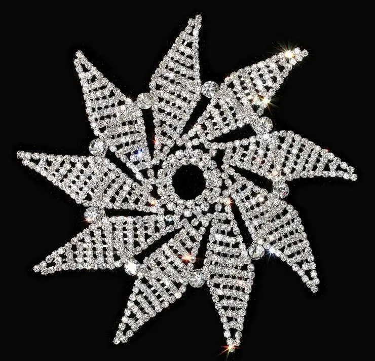 Бесплатная доставка оптовая продажа 10 шт./Лот аппликация Стразы 5 дюймов для