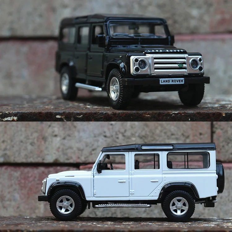 1/36 масштаб Land Rover Defender литье под давлением металла тянуть назад автомобиль