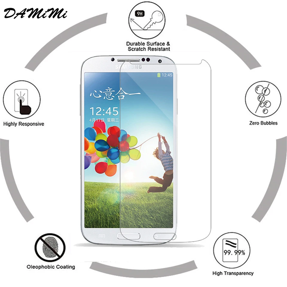2.5D 9 H закаленное Стекло для Samsung S4 i9500 взрывозащищенный Экран протектор Galaxy S5