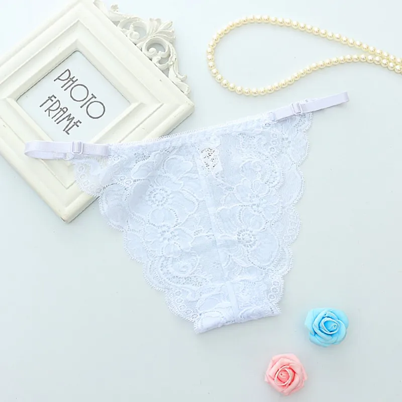 Женские кружевные трусики из хлопка H ROPALIA однотонные стринги с низкой талией