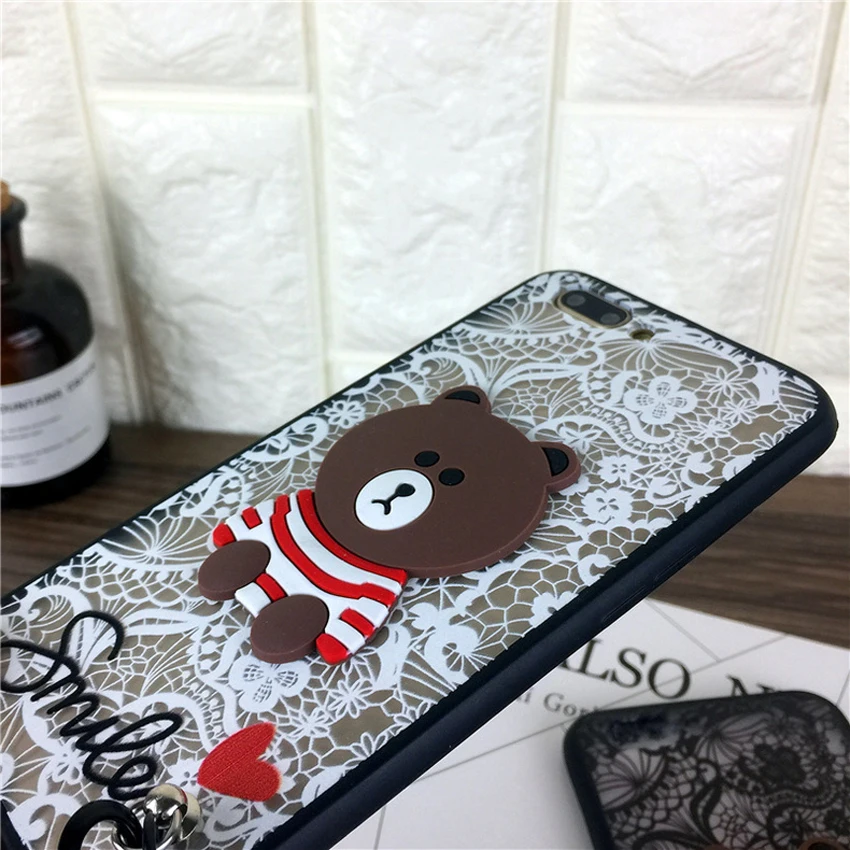 Mtmaiten Роскошный телефон чехол для Iphone 6 г S Plus Oppo F3 F1S F5 случаях милый медведь panda