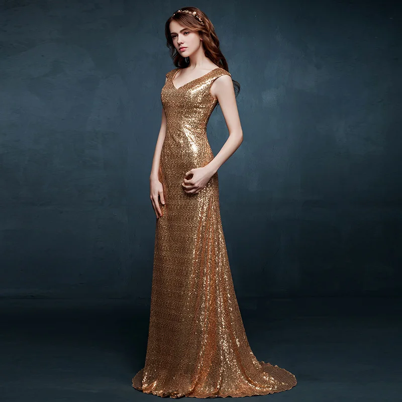 Короткий хвост рукавом само назад длинные золото блесток металлик вечерние