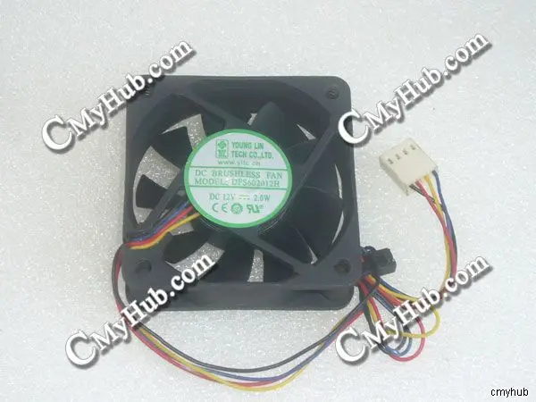 Подлинный для YOUNG LIN DFS602012H 12 В постоянного тока 2 0 Вт 4 контакта провода 6020 60x60x20 мм