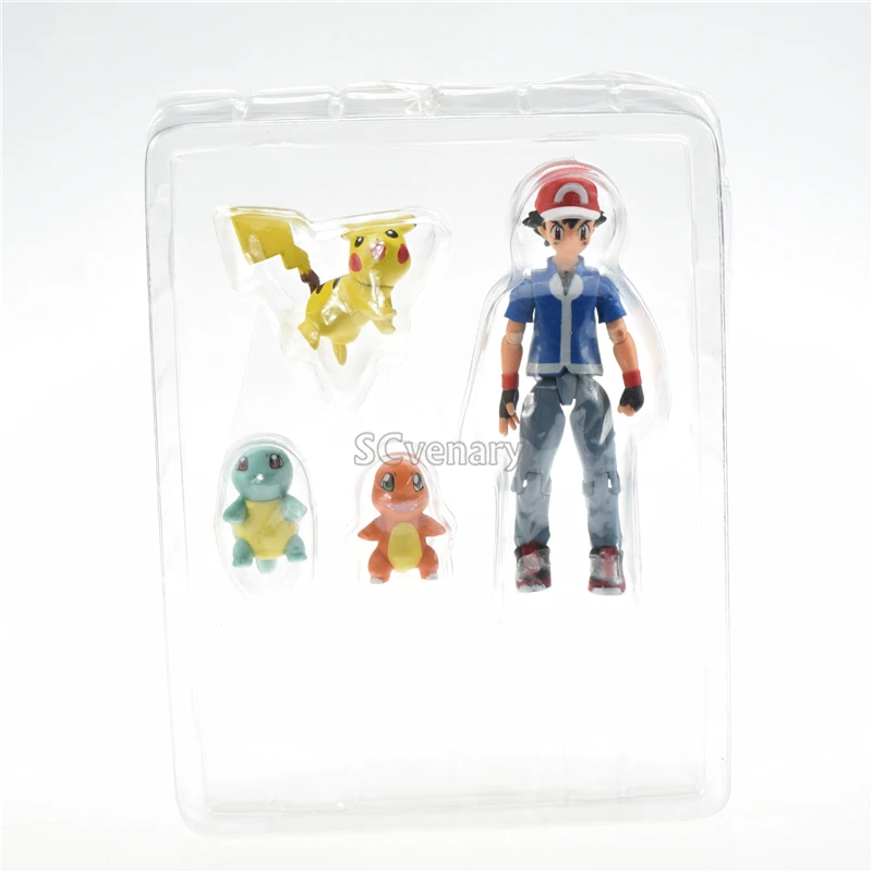 Figma 052 Ash Ketchum Пикачу Squirtle Charmander ПВХ фигурку Коллекционная модель игрушки|model toy|figures
