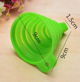 Складная телескопическая кухонная мини воронка из пищевого силикона|funnel