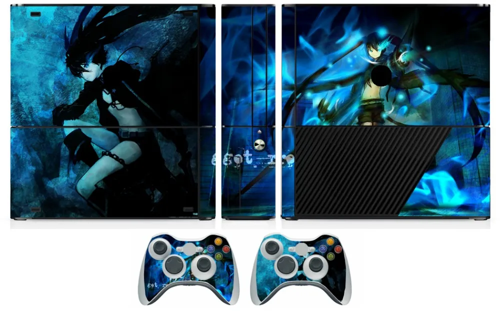 Черная наклейка для кожи Rock 213 виниловая Защитная пленка Microsoft Xbox 360 E и 2