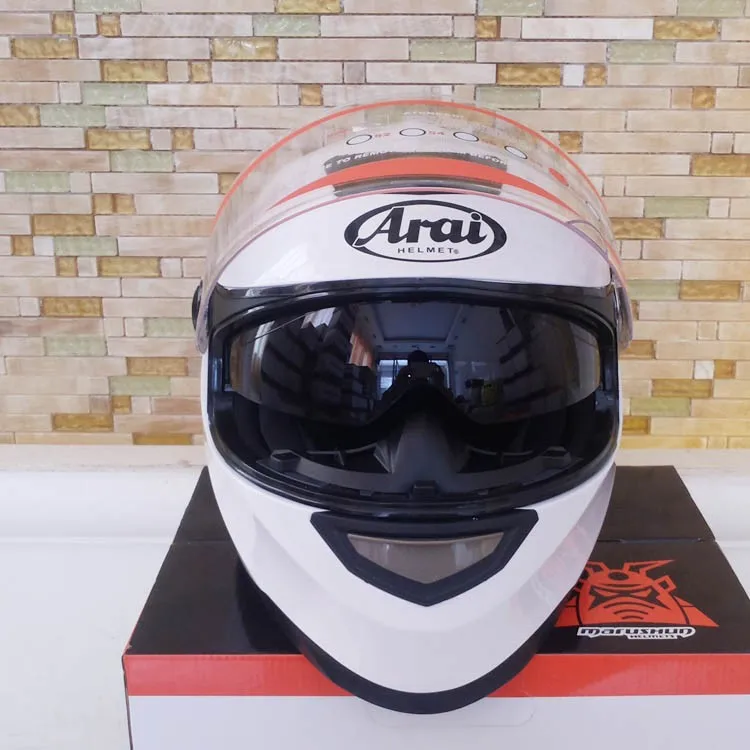 Arai полный шлем двойной объектив мотоциклетный шлем цена супер высокого класса защитные шлемы, унисекс Capacete