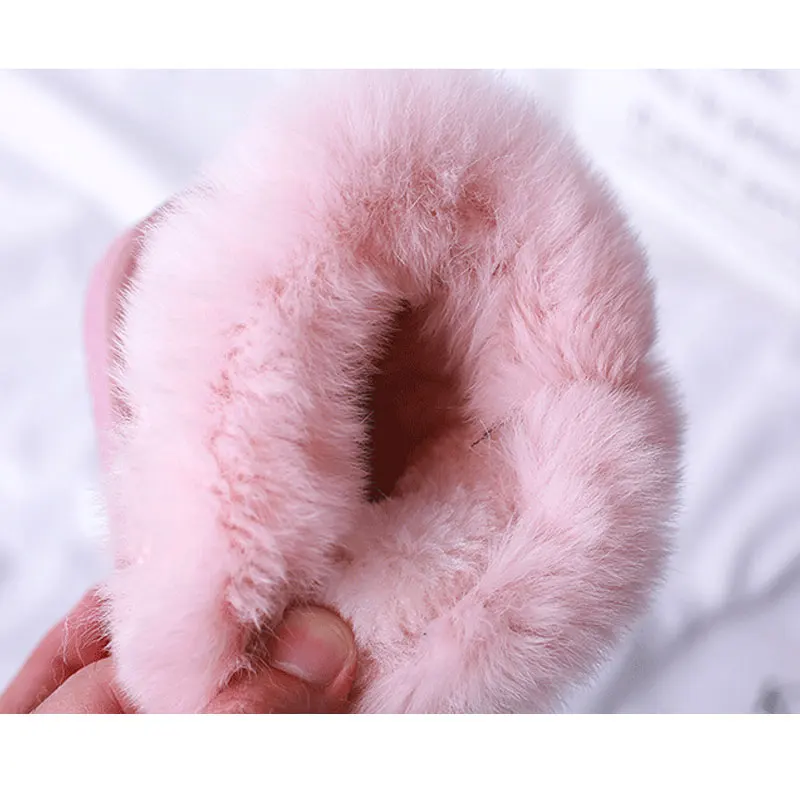 

Princess Girls Snow Boots Toddler Baby or Big Kids Size 21-37 Fur Ankle Short Boots Winter Spring Warm Shoes Glitter Bling Shoes