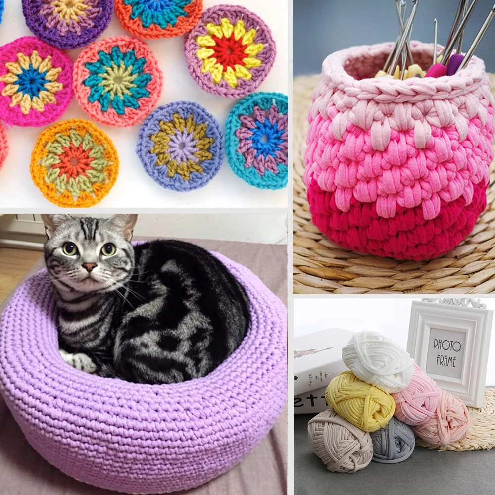 100 г цветная ткань для вязания крючком сделай сам ковры пряжа хлопок шерсть