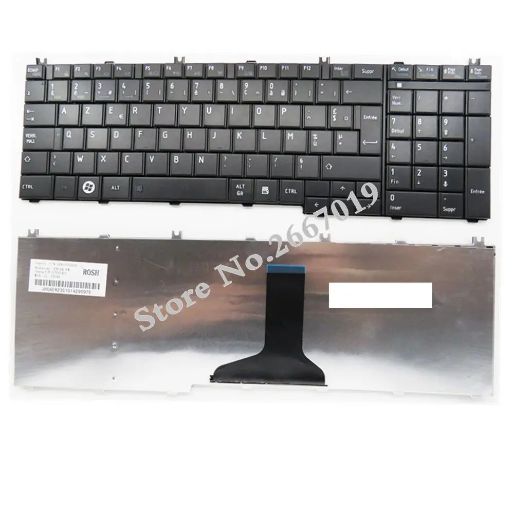 Teclado Francês para Laptop Toshiba Satellite Preto C650 C655 C655d C660 C670 L650 L655 L670 L675 L750 L755 L755d