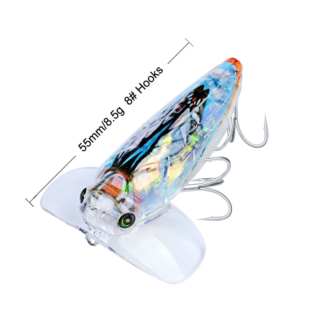 1PC insect Lures 8.5g-0.30oz Hard Bee Fishing Bait 5.5CM-2.17'' Tackle with 8# BKB Hook | Спорт и развлечения