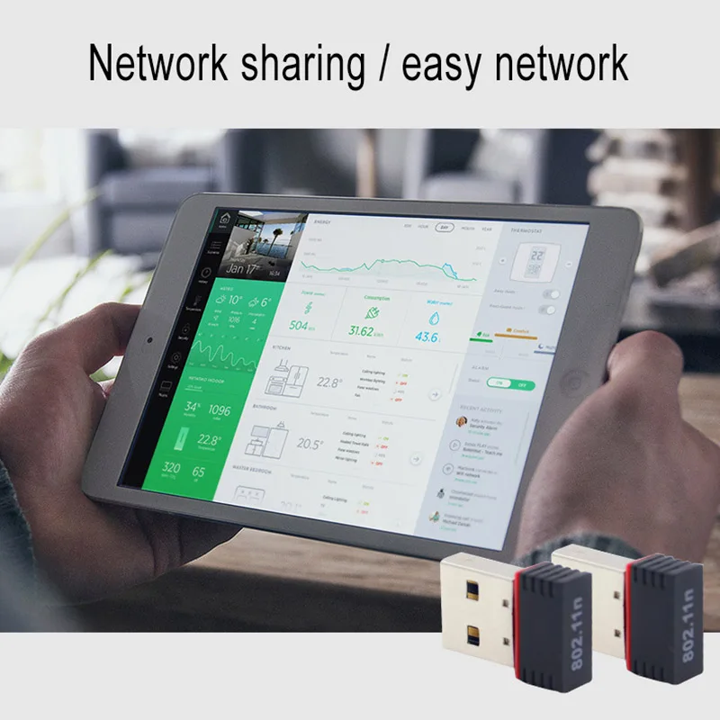 1 шт. USB WIFI адаптер беспроводной мини-адаптер высокоскоростная LAN-карта RTL8188 150 м