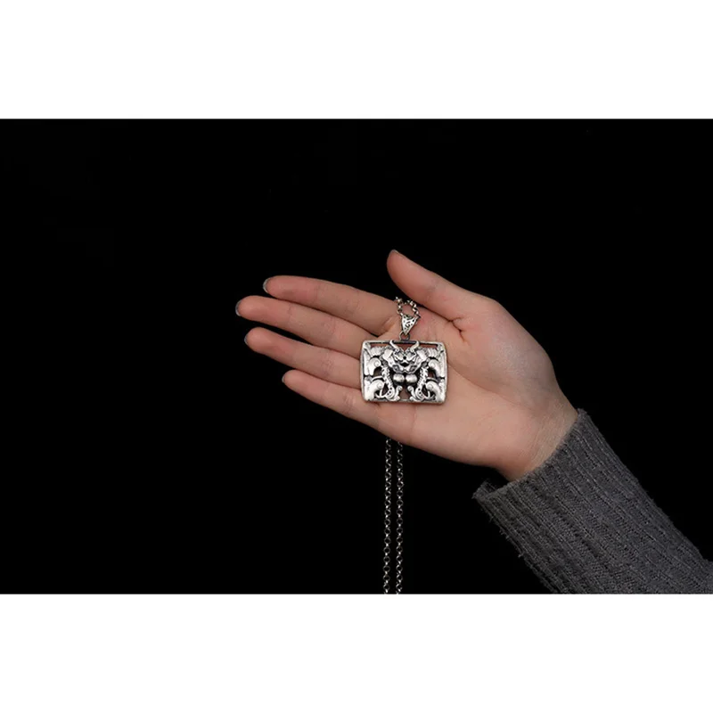 Чистое серебро 990 пробы ювелирные изделия кулон двойные драконы Play Beads подвеска с