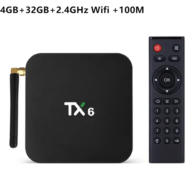 4G 32G No BT Тв приставка TX6 ТВ Box Android 9 4G Оперативная память 32G Встроенная память Allwinner H6 Quad core Декодер каналов кабельного телевидения 2,4 5 ГГц двойной Wifi BT 4,1 4 K HD H.265 Media Player - Цвет: 4G 32G No BT