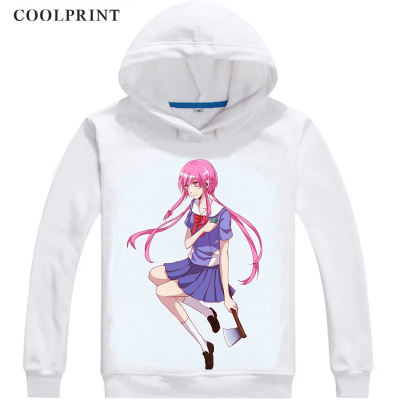 COOLPRINT дневник будущего Mirai Никки толстовки с капюшоном короткая футболка героями