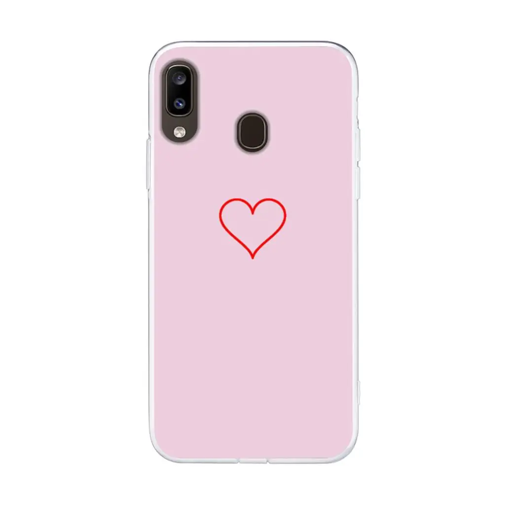 Чехол для телефона с цветочным узором Samsung Galaxy A90 A70 A50 A40 A30 A20 A10 прозрачный
