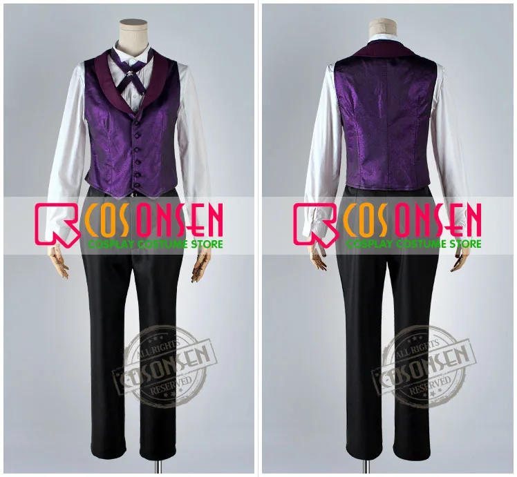 Костюм для косплея ONSEN черный Батлер сезон 2 Новый Себастьян из цирка Michaelis костюм