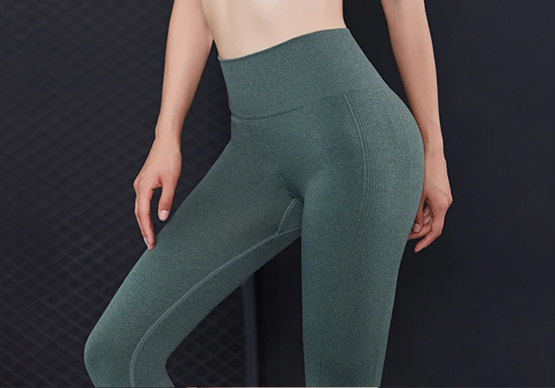 NORMOV Seamless Fitness Clothing High Waist Yoga Pants Tights Women Sport Leggings Sport Running Training Pants Female 4 Color