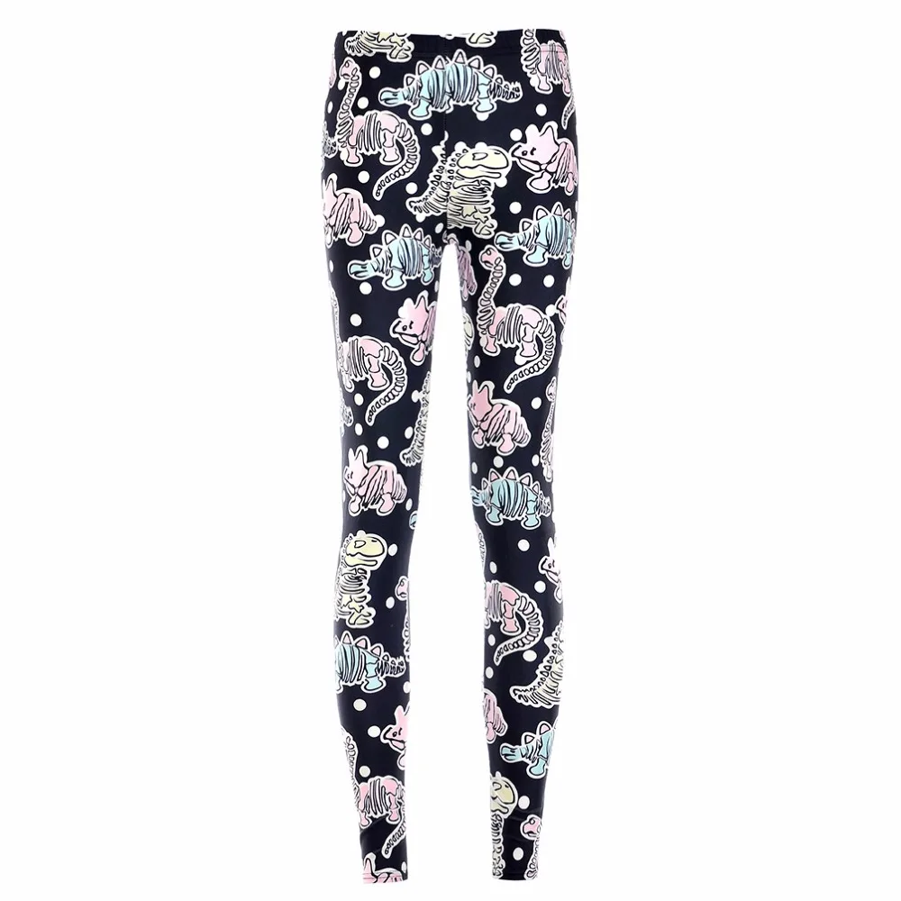 Хит продаж! Женские леггинсы размера плюс с мультипликационным принтом женские